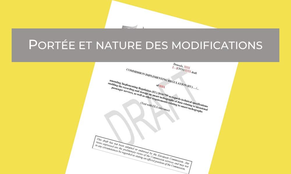 Révision des spécifications techniques des tachygraphes